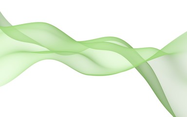 Yellow color scarf. Abstract yellow wave. Bright yellow ribbon on white background. Abstract yellow color smoke. Raster air background. 3D illustration