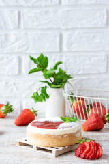 Strawberry Portioned Cheesecake
