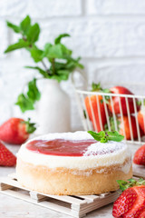 Strawberry Portioned Cheesecake