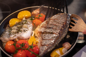 Gebratene Dorade Fisch