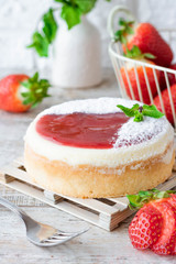 Strawberry Portioned Cheesecake