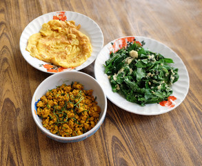 Traditional Southern Thai Cuisine in a Village Setting.