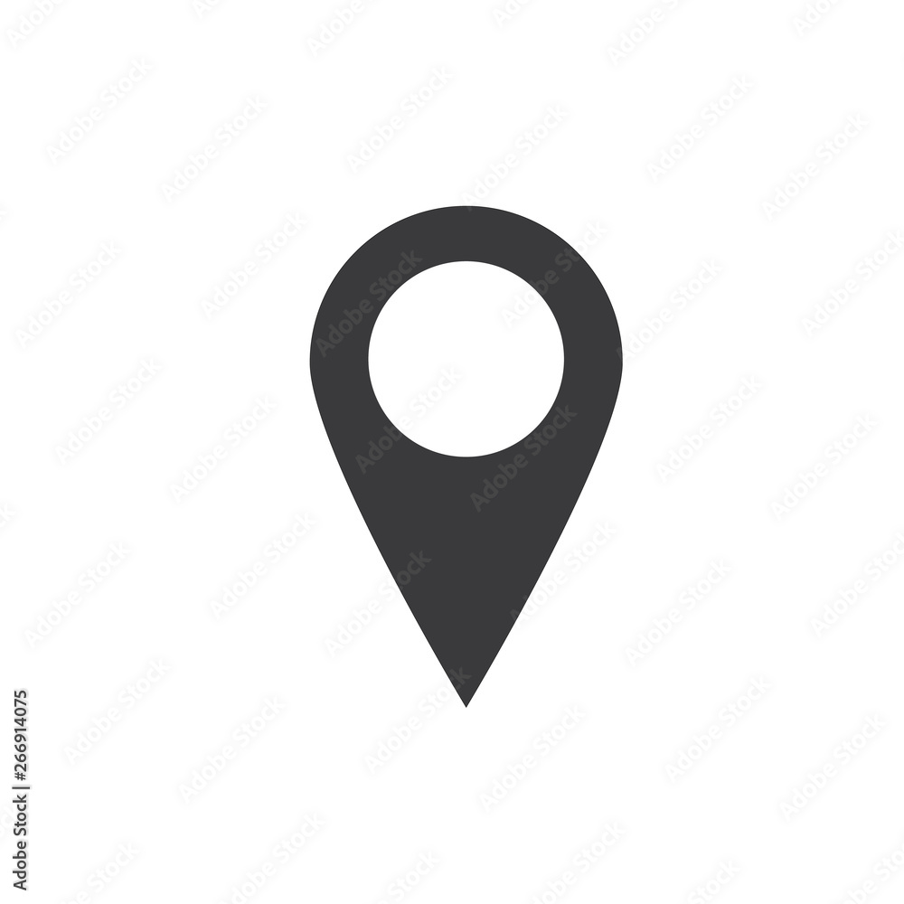 Poster map pointer flat icon. maps pin. location pin. location map icon. pin icon vector.
