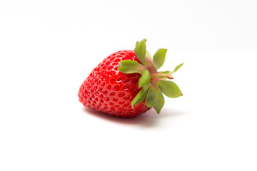 fresh strawberry on white background