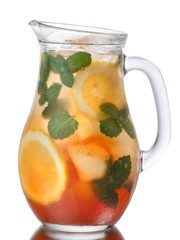 Iced lemon mint tea pitcher, paths