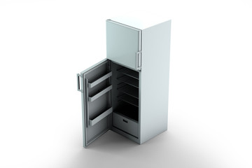 3d render of a Refrigerator Isolated on White Background.
