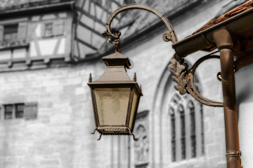 Fototapeta na wymiar Medieval Hanging Street Lamp