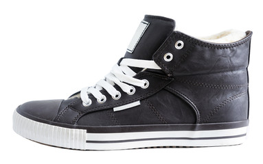 Winter boots isolated on the white background