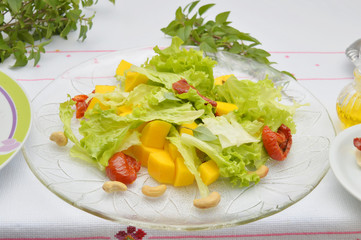 fresh salad on a plate