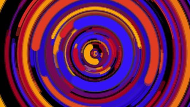 Abstract spiral bright rotating and twisting lines, computer generated background, 3d rendering backdrop