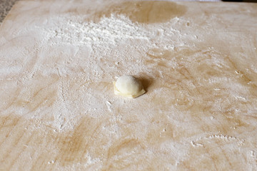 Homemade meat dumplings (in russian - pelmeni)