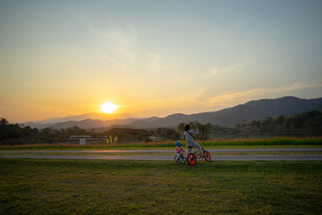 Fototapeta premium bikers on the road