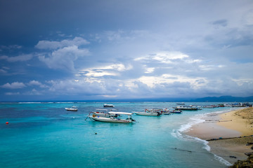 Obraz premium Beach on Nusa Lembongan island, Bali, Indonesia