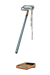 paint roller white, home repair