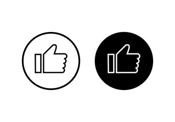 like icon vector. Thumbs up icon. social media icon. Like and dislike icon. Thumbs up and thumbs down