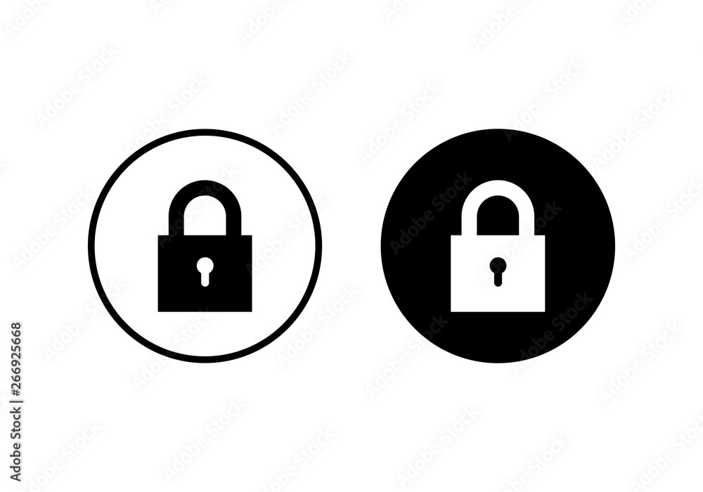 Fototapete Lock icon vector. Encryption icon. Lock Icon in trendy flat style isolated. Security symbol