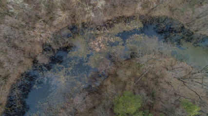 Lot of islands on river 