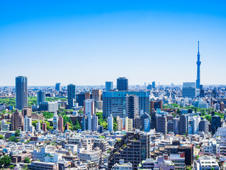 東京スカイツリーと都市風景