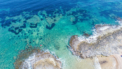 aerial view of the sea an coastal costa Blanca