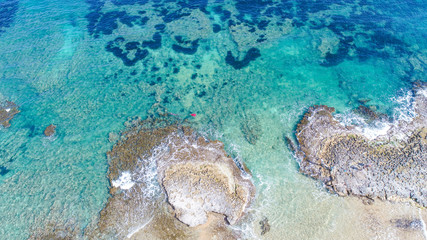 aerial view of the sea an coastal costa Blanca