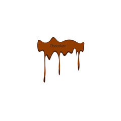 Drops of dark, dark chocolate