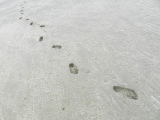 footprints in the sand