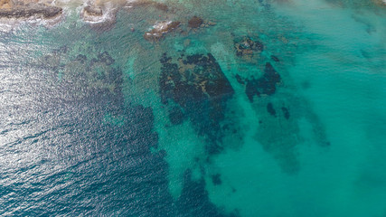 aerial view of the sea an coastal costa Blanca