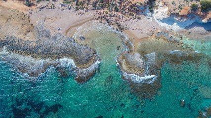 aerial view of the sea an coastal costa Blanca