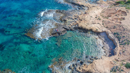 aerial view of the sea an coastal costa Blanca