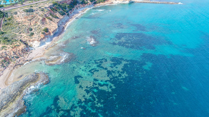 Fototapeta na wymiar aerial view of the sea an coastal costa Blanca