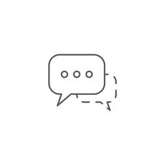 speech bubbles vector icon concept, isolated on white background