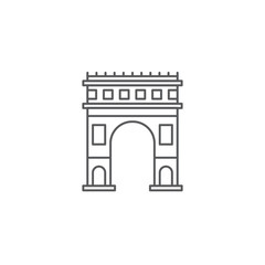 Triumphal arch architecture vector icon concept, isolated on white background