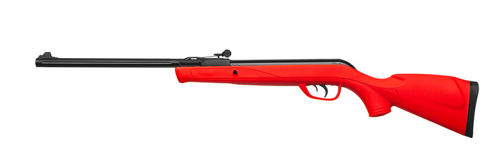 pneumatic gun. Air rifle isolate on white back.