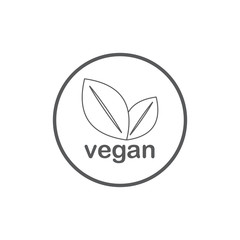 vegan food vector icon concept, isolated on white background