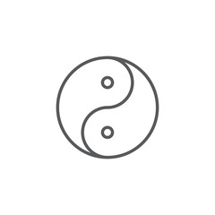 yin yang vector icon concept, isolated on white background