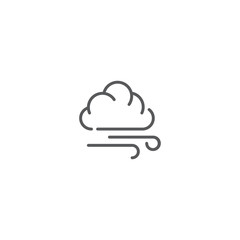 Fototapeta premium wind and cloud weather vector icon concept, isolated on white background