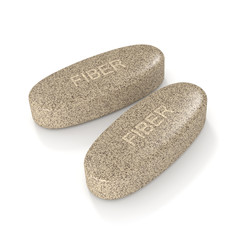 3d render of fiber pills
