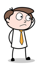 Guilty - Office Businessman Employee Cartoon Vector Illustration﻿