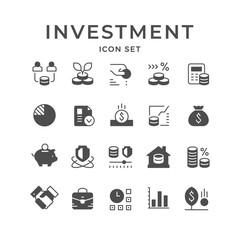 Set modern icons of investment