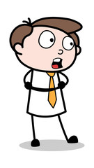 Obraz premium Speech - Office Businessman Employee Cartoon Vector Illustration﻿