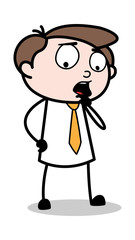 Confusion - Office Businessman Employee Cartoon Vector Illustration﻿