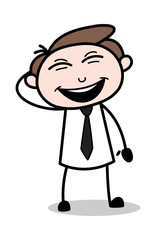 Very Happy - Office Businessman Employee Cartoon Vector Illustration﻿