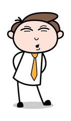 Body Pain - Office Businessman Employee Cartoon Vector Illustration﻿