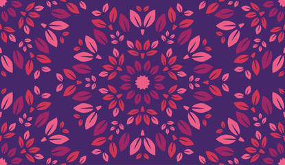 Obraz premium Colorful Leaves Pattern. Endless Background. Seamless