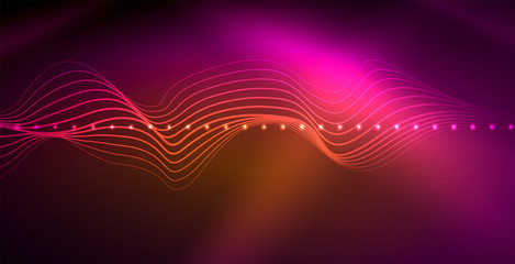 Neon lines shiny glowing background