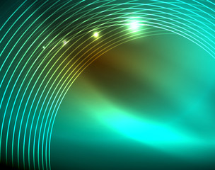 Shiny circles glowing abstract background