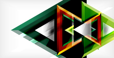 Dynamic triangle composition abstract background