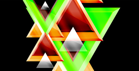 3d triangular vector minimal abstract background design, abstract poster geometric design