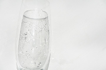 Champagne glass empty and clean