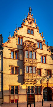 Historische Altstadt in Colmar, Elsass, Haus der K&ouml;pfe von 1609
